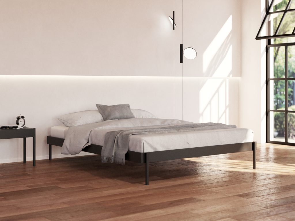 Łóżko metalowe Minimal 160x200 cm - obrazek 2
