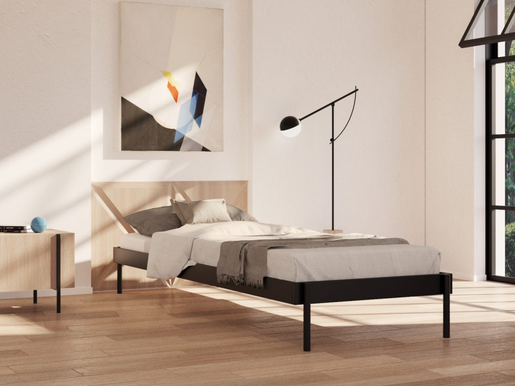 Łóżko metalowe Minimal 90x200 cm - obrazek 2