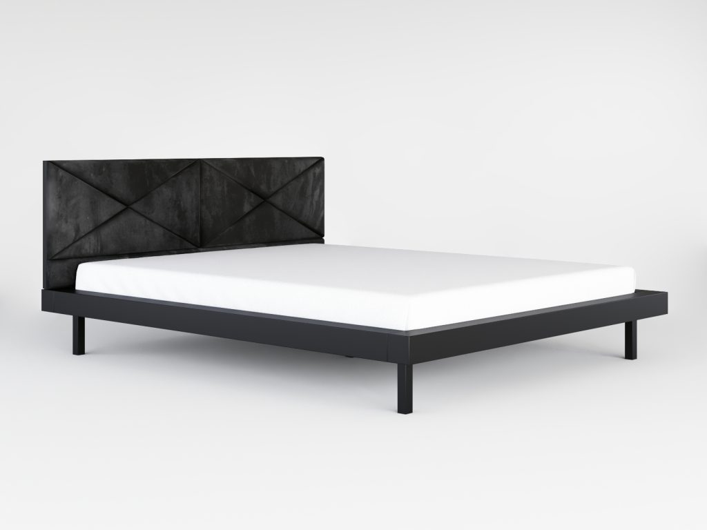 Łóżko metalowe Acero z zagłówkiem 160x200 cm - obrazek 3