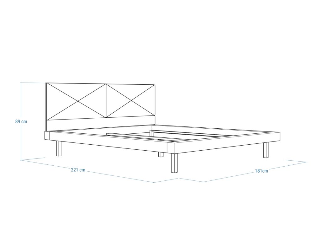 Łóżko metalowe Acero z zagłówkiem 160x200 cm - obrazek 5