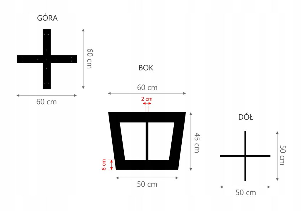 Noga do stolika Tectum Side M - obrazek 3