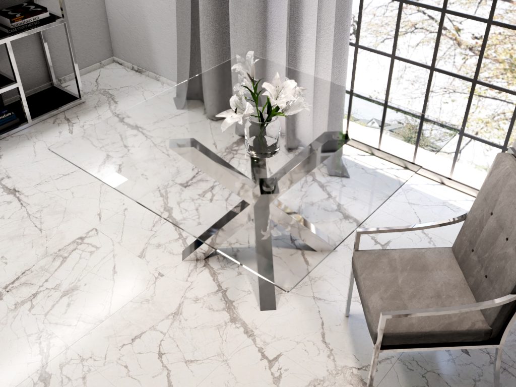 Noga do stołu pod blat szklany Pająk Chrom S - obrazek 3