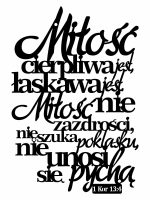 Dekoracja metalowa napis na ścianę Sentencja KNS021 50 cm