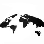 Mapa świata metalowa DES63 90 cm