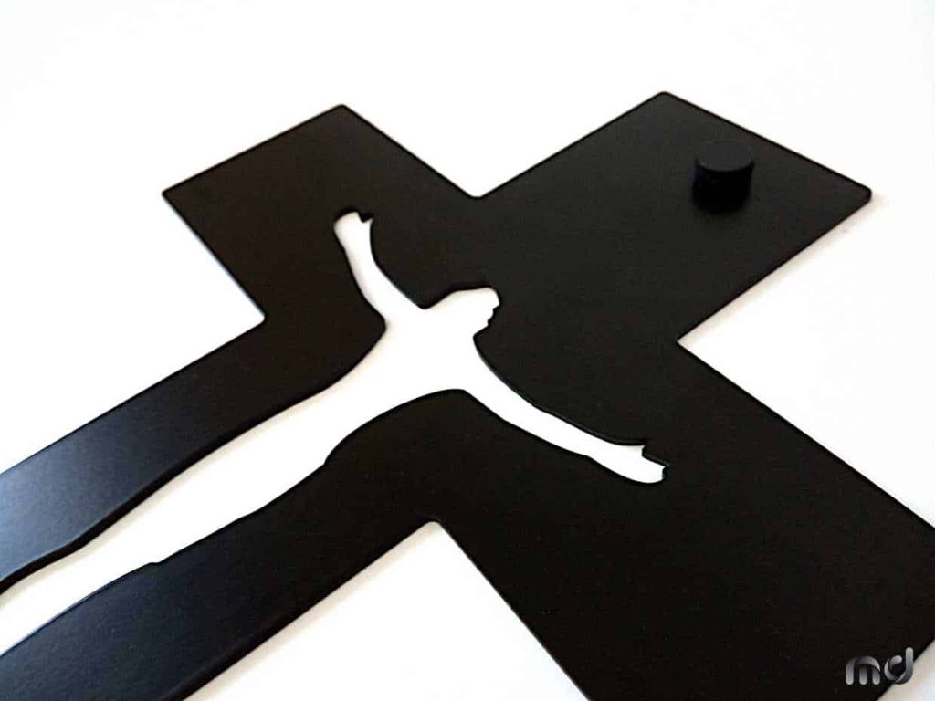 Krzyż metalowy na ścianę KNS001 30 cm - obrazek 3