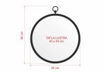 Lustro metalowe skandynawskie Harstad 50 cm - obrazek 2