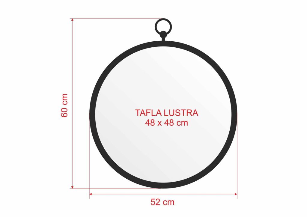 Lustro metalowe skandynawskie Harstad 60 cm - obrazek 2