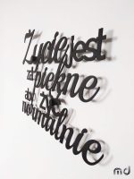 Napis na ścianę Życie jest za piękne 35 cm - obrazek 3