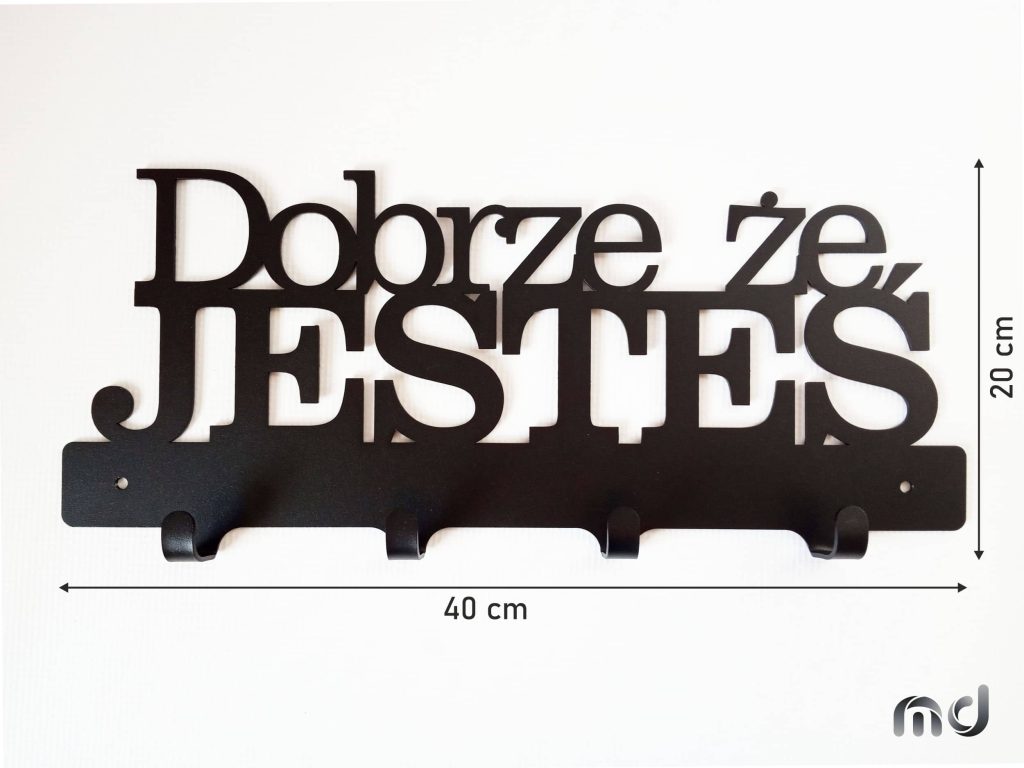 Wieszak metalowy ścienny WIE147 40 cm - obrazek 4