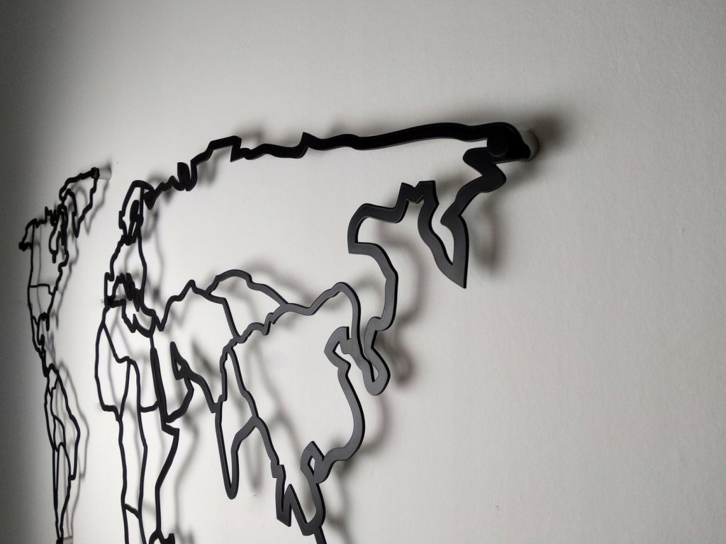 Metalowa mapa świata DES014 150 cm - obrazek 8