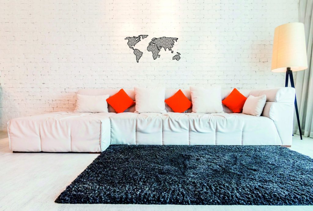 Metalowa mapa świata DES013 100 cm - obrazek 3