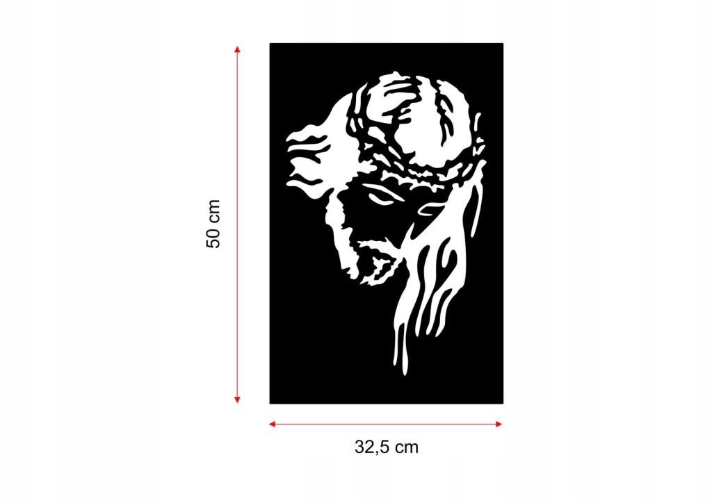 Obraz metalowy na ścianę Chrystus KNS009 50 cm - obrazek 3