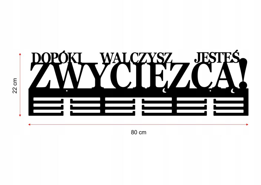 Wieszak na medale Dopóki walczysz 80 cm - obrazek 2