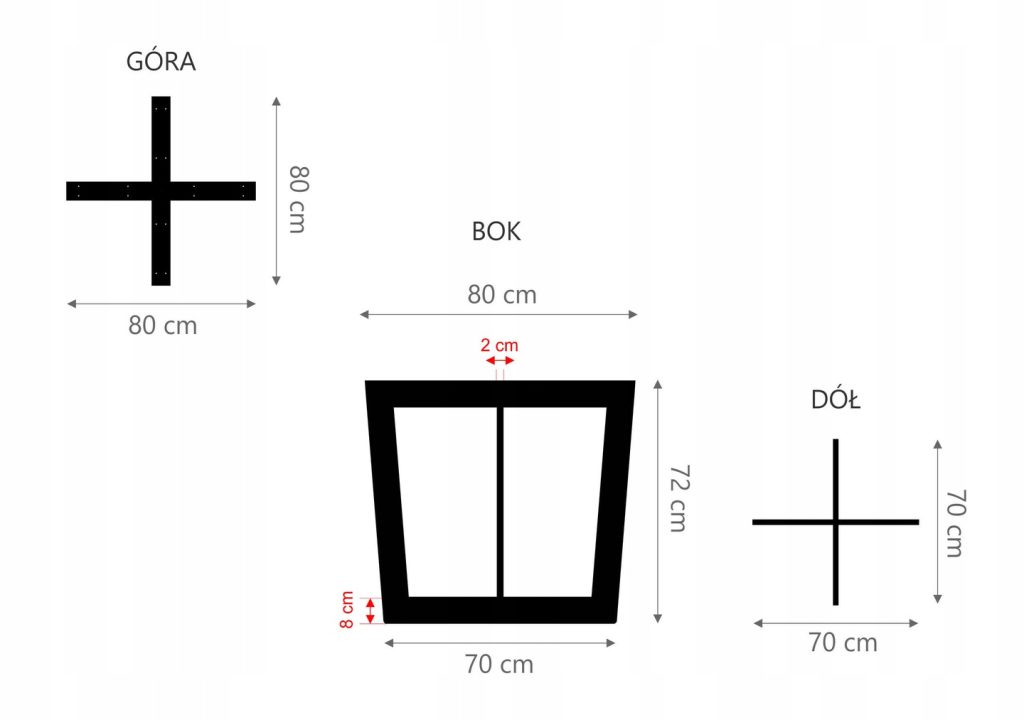 Noga do stołu Tectum Side L - obrazek 3
