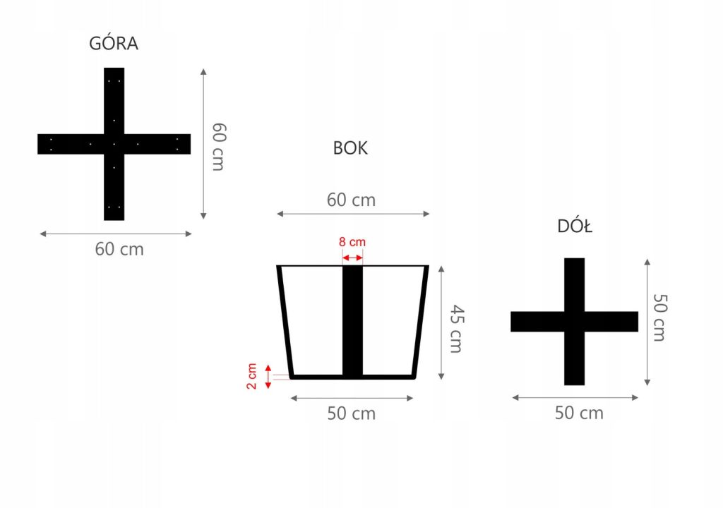 Noga do stolika Tectum M - obrazek 3
