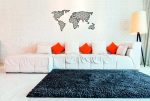 Metalowa mapa świata DES013 150 cm - obrazek 3