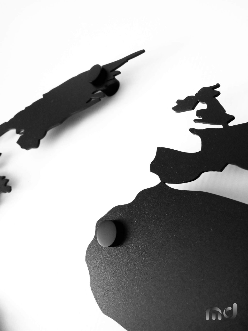 Mapa świata metalowa DES63 90 cm - obrazek 6