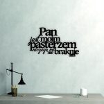 Dekoracja metalowa napis na ścianę Psalm 60 cm - obrazek 5