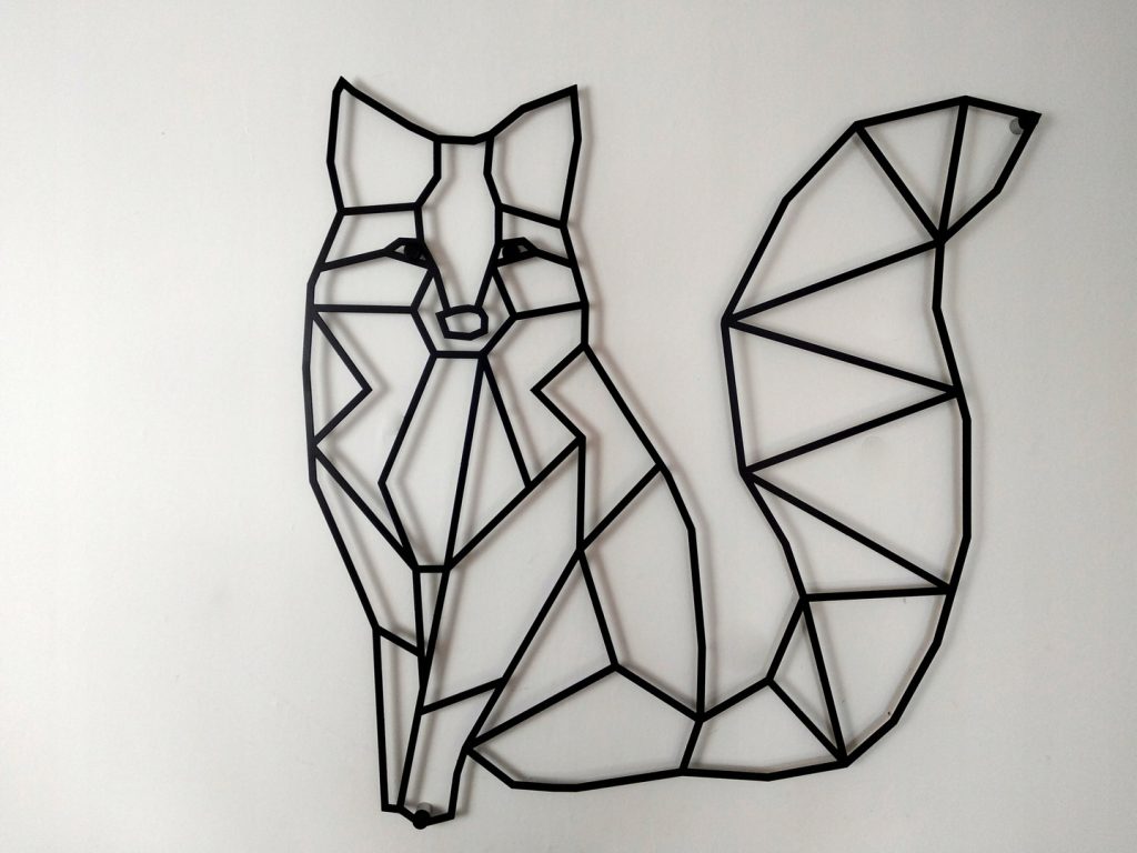 Dekoracja geometryczna metalowa Lis II 60 cm - obrazek 4