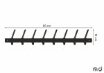 Wieszak metalowy na ubrania prosty 80 cm - obrazek 3