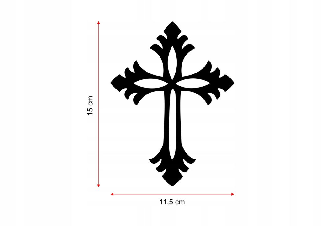 Krzyż metalowy na ścianę KNS010 15 cm - obrazek 5