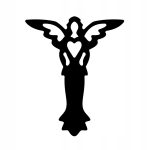 Anioł metalowy na ścianę KNS008 30 cm