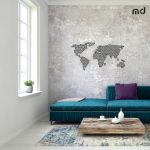 Mapa dekoracja metalowa geometryczna DES011 100 cm - obrazek 4