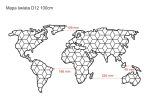 Metalowa mapa świata DES012 100 cm - obrazek 2