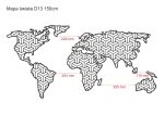 Metalowa mapa świata DES013 150 cm - obrazek 2