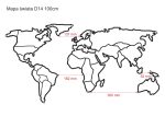 Metalowa mapa świata DES014 100 cm - obrazek 2