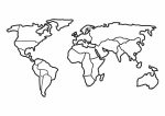 Metalowa mapa świata DES014 100 cm