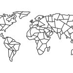 Metalowa mapa świata DES015 100 cm