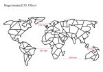 Metalowa mapa świata DES015 100 cm - obrazek 2