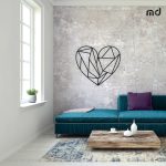 Dekoracja ścienna metalowa Serce DES018 100 cm - obrazek 3