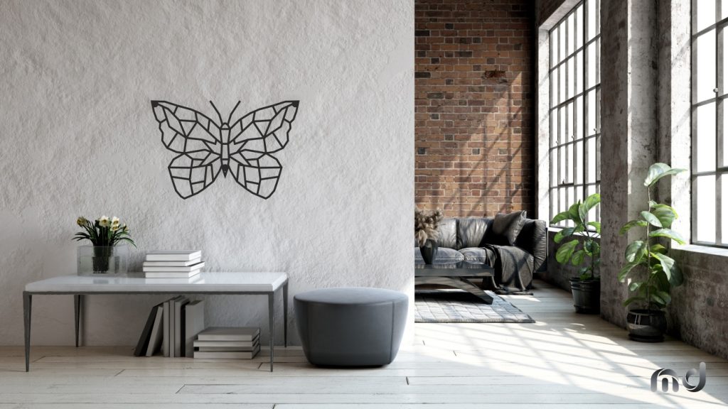 Dekoracja metalowa geometryczna Motyl 70 cm - obrazek 3