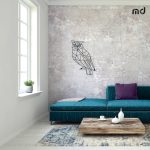 Dekoracja ścienna metalowa Sowa 80 cm - obrazek 3