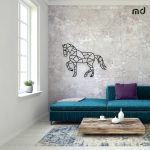 Dekoracja metalowa geometryczna Koń 100 cm - obrazek 3