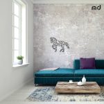 Dekoracja metalowa geometryczna Koń 60 cm - obrazek 3