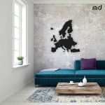 Metalowa mapa Europy DES039 130 cm - obrazek 3