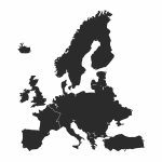 Metalowa mapa Europy DES039 130 cm