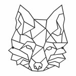 Dekoracja ścienna metalowa Lis 75 cm