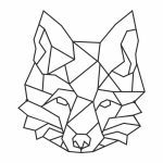 Dekoracja ścienna geometryczna Lis 44 cm