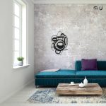 Dekoracja geometryczna metalowa Abstrakcja DES047 60 cm - obrazek 3