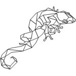 Dekoracja ścienna metalowa Gekon 90 cm