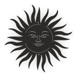 Dekoracja metalowa ścienna Słońce 60 cm