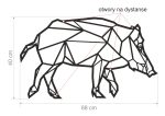 Dekoracja ścienna metalowa Dzik 68 cm - obrazek 2
