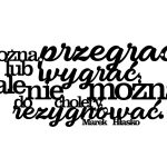 Dekoracja ścienna metalowa Napis DES054 57 cm