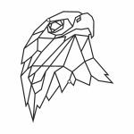 Dekoracja geometryczna z metalu Orzeł 40 cm