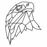 Dekoracja geometryczna metalowa Orzeł 60 cm