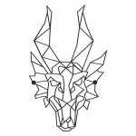 Dekoracja ścienna metalowa Smok 44 cm